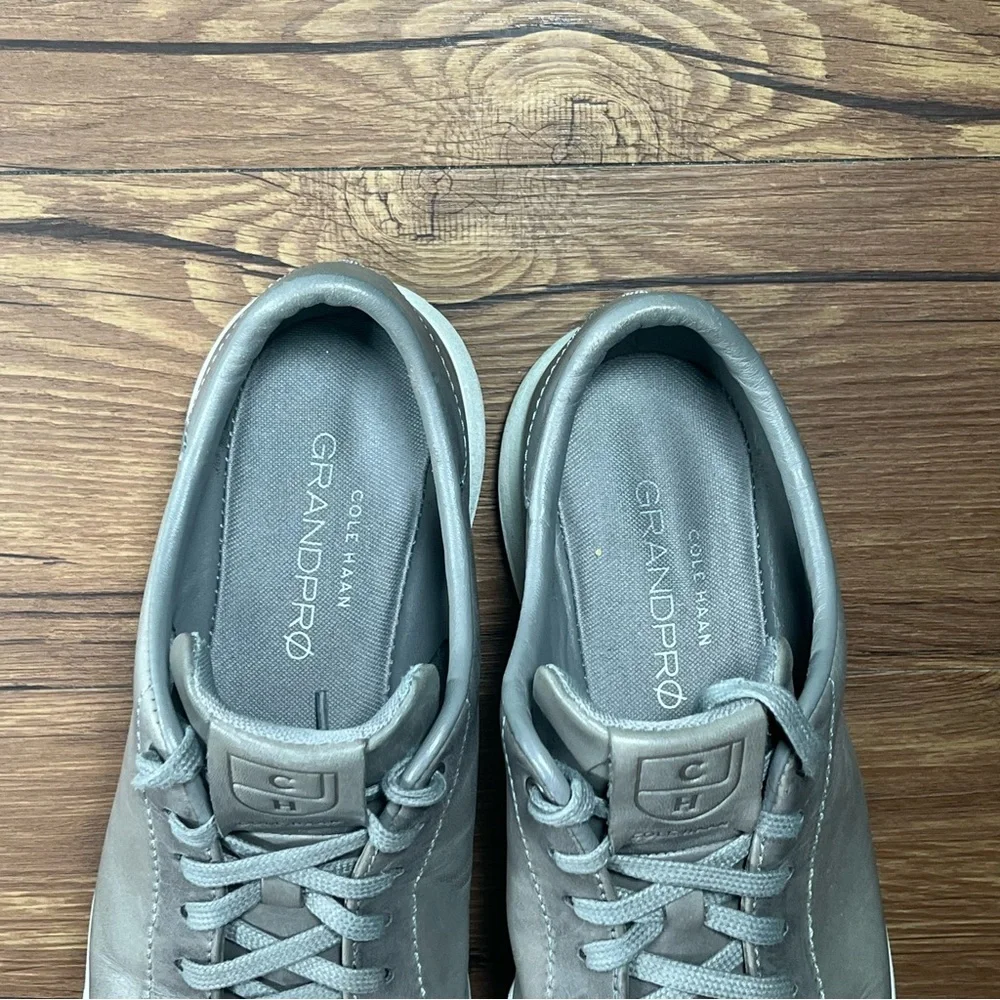 Cole Haan GrandPro Gray Leather Sneakers Men’s Size 10.5 Oxfords Shoes - Picture 10 of 11